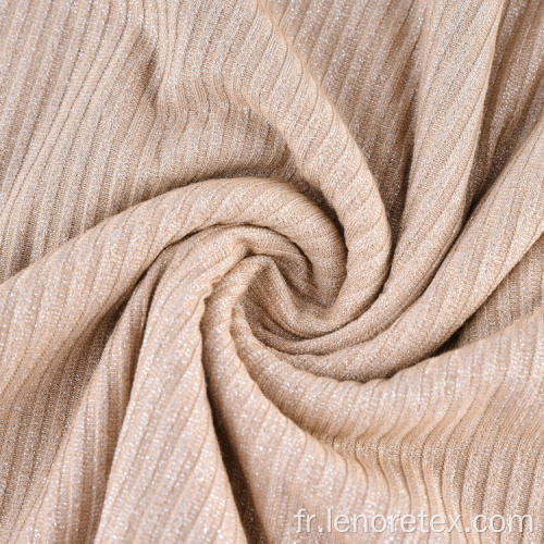 Tricot métallique lurex viscose rayon rib wax